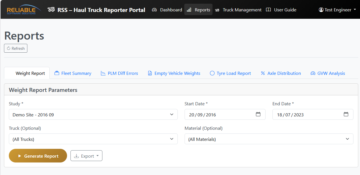 Website application development example